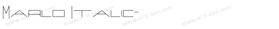 Marlo Italic字体转换
